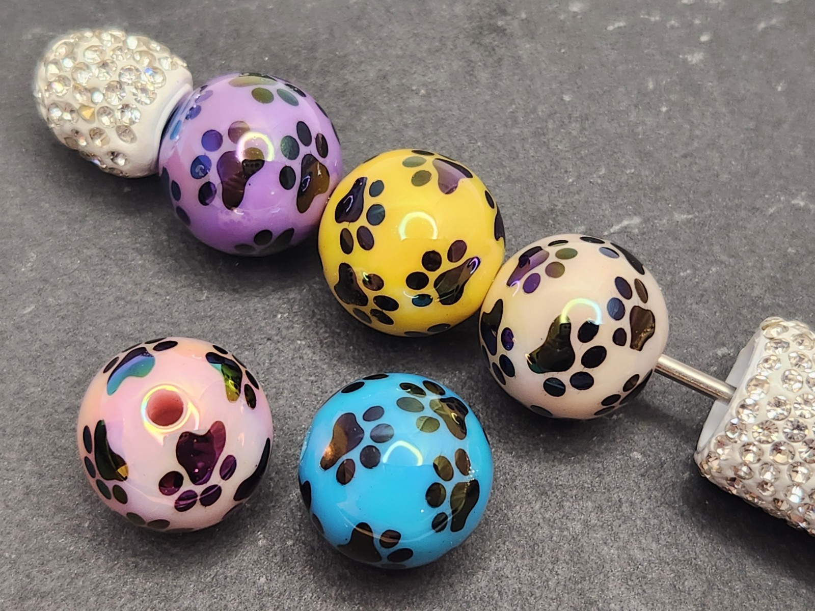 16mm Acrylic Beads – PRINTED ANIMAL DESIGNS – YOU PICK!! – Beadable DIY Pens