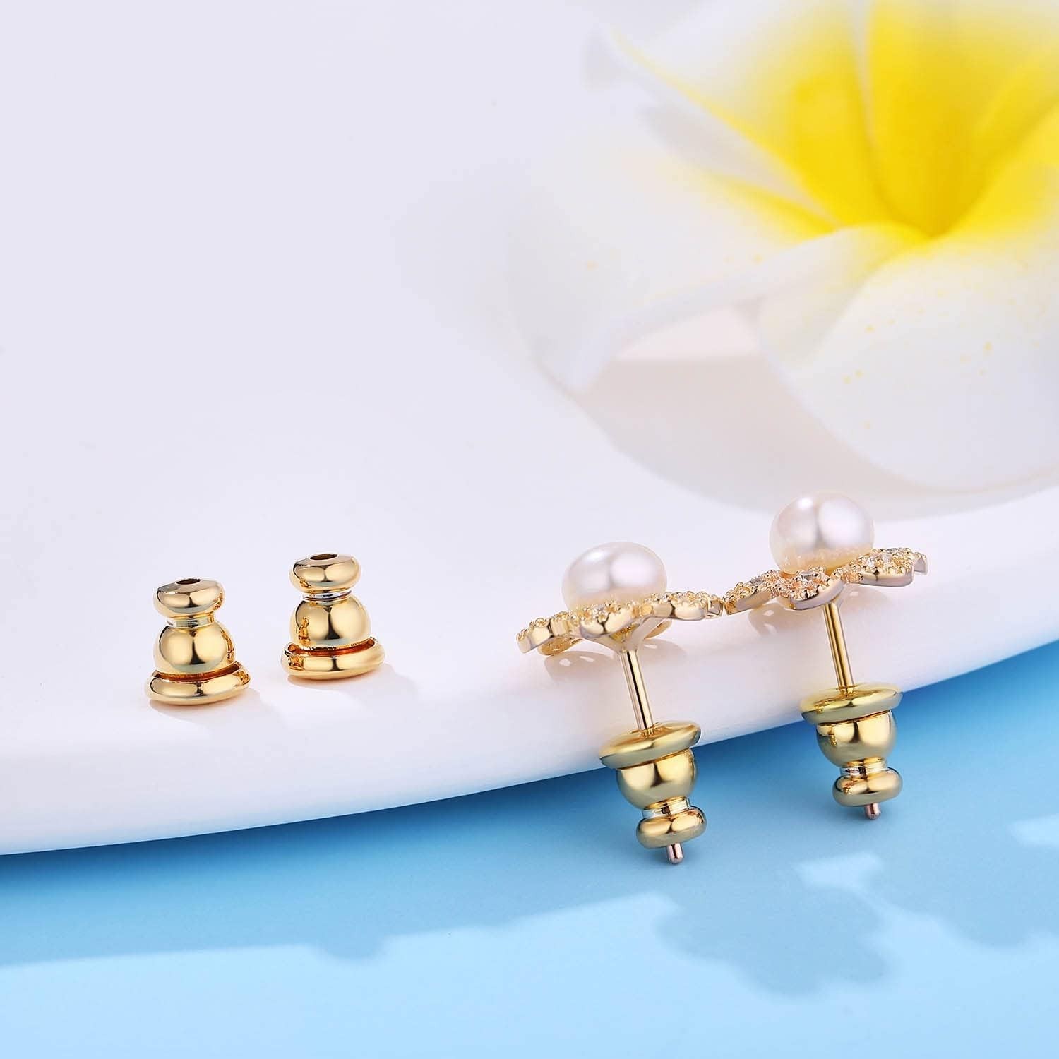Earring Backs for Studs,18K Gold Bullet Earring Backs Replacements for Studs/…