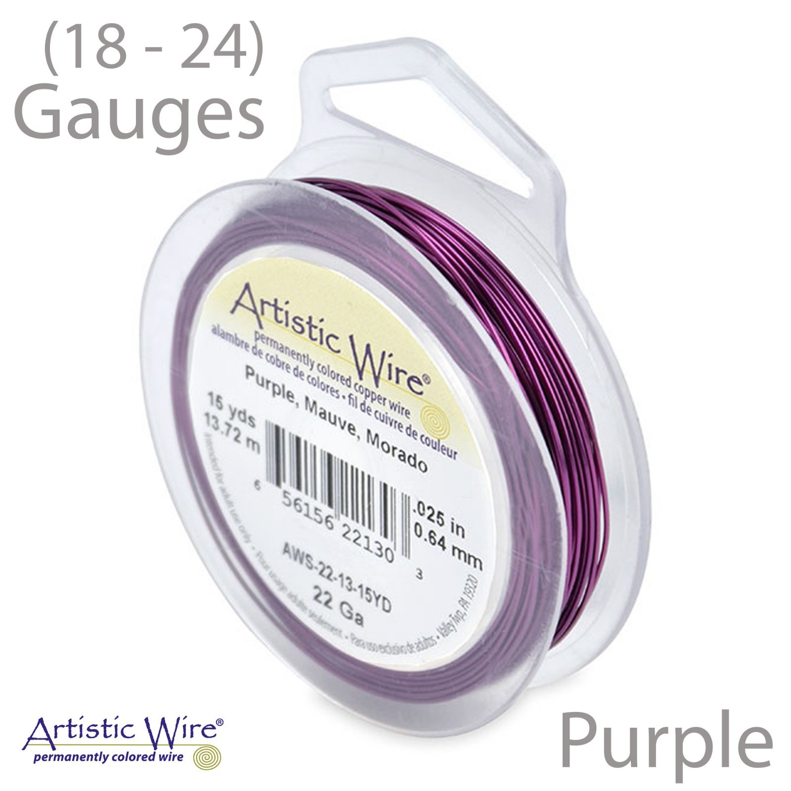 Purple Artistic Wire – Tarnish-Resistant Purple Craft Wire (18-24 GA)