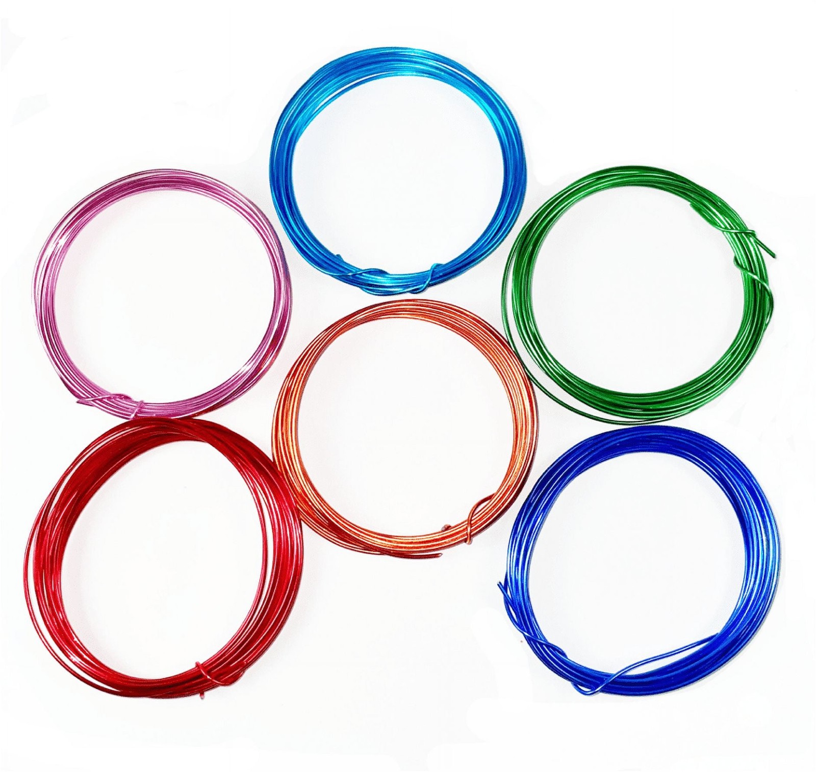 Cousin DIY Beading Wire Bulk Pack, Bright Multi-Color, (6) 9 ft Rolls, 18 Ga