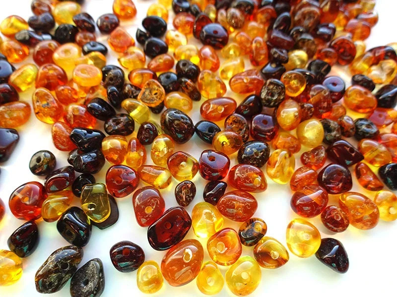 Natural Amber Beads 3–6mm Dark Cherry Polished Drilled Gemstone 10g~140 beads