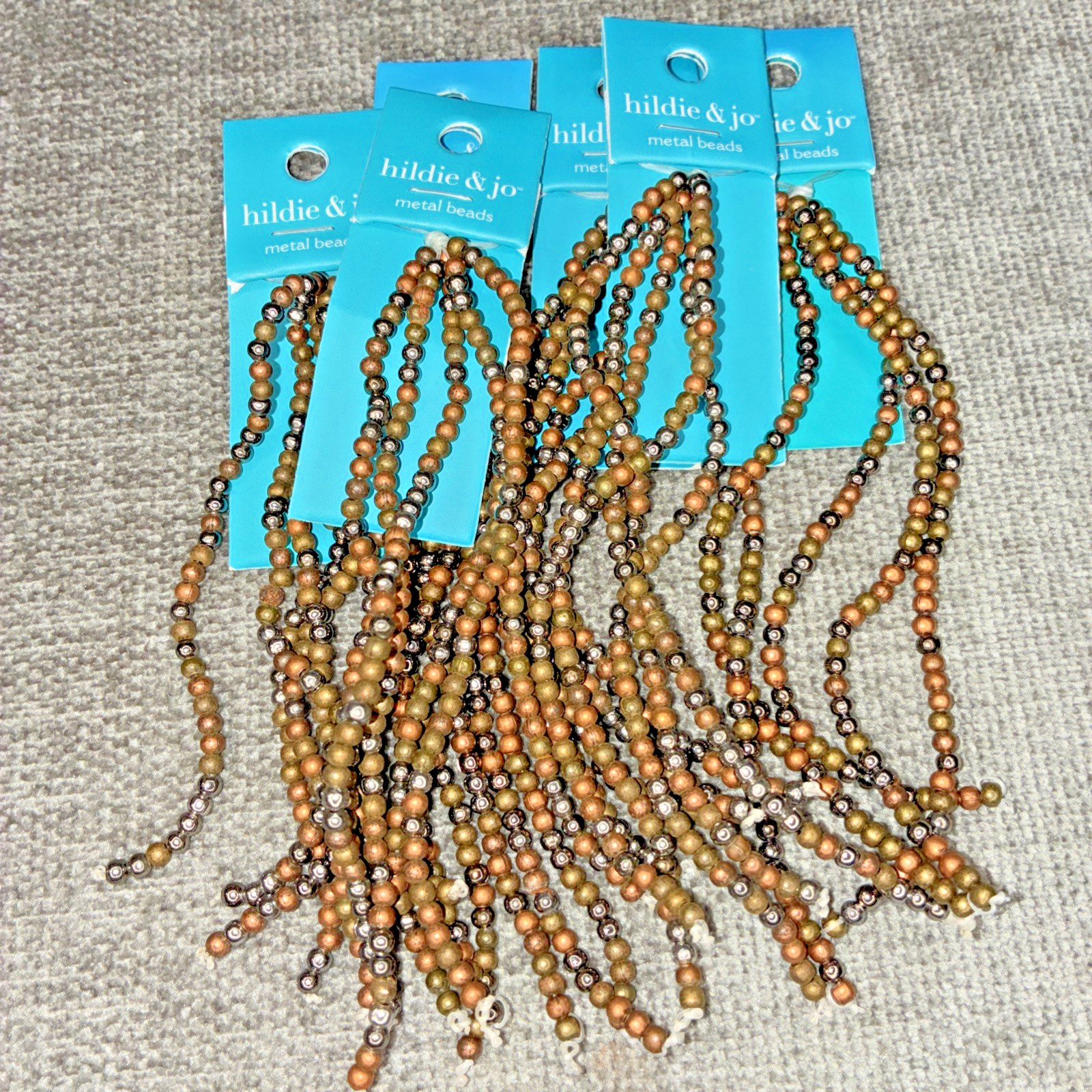 Large Bulk Lot 💥 Metal Beads 💥 JEWELRY MAKING – New – 25 Oz (0053)