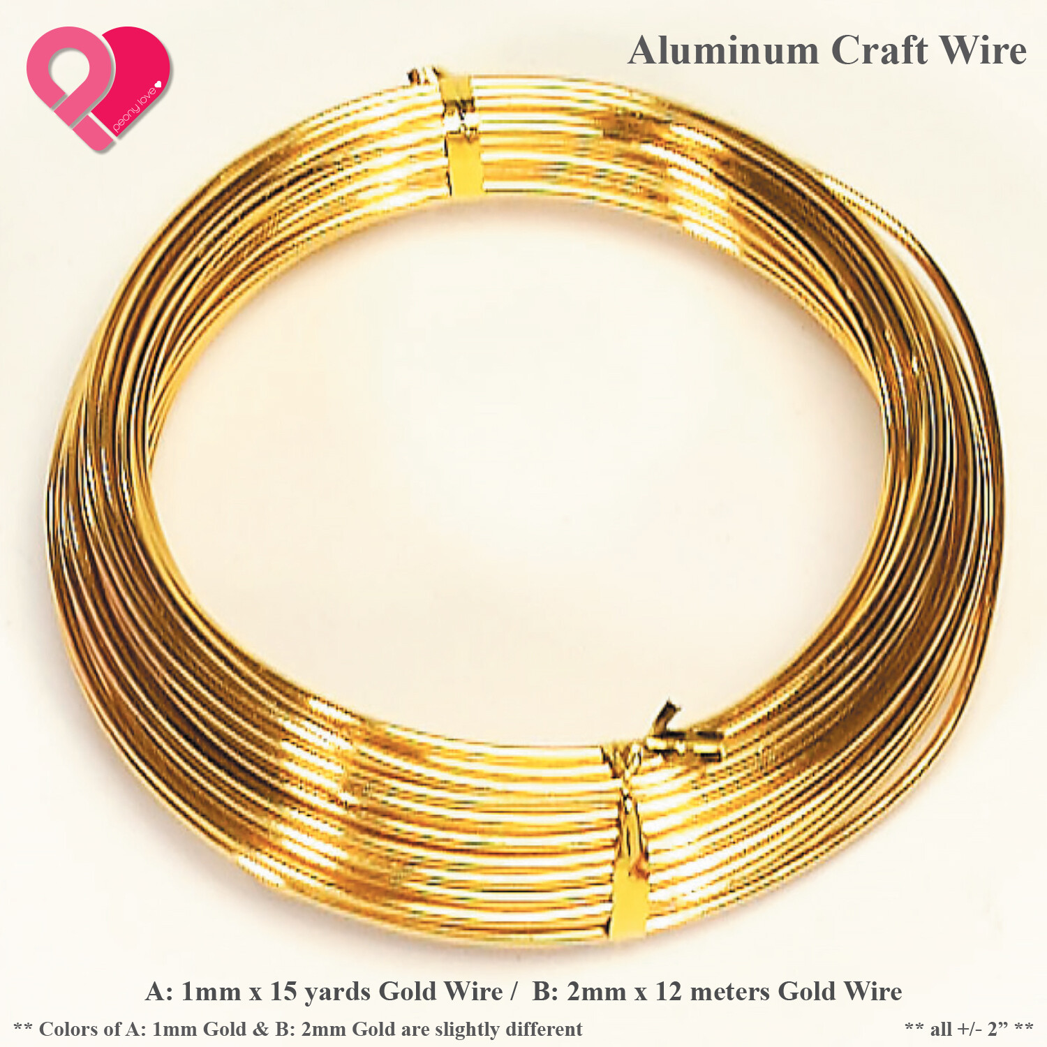 12,18 Gauge 1,2mm Aluminum Craft Wire Metal Cord String Gold Silver 1-5roll BULK