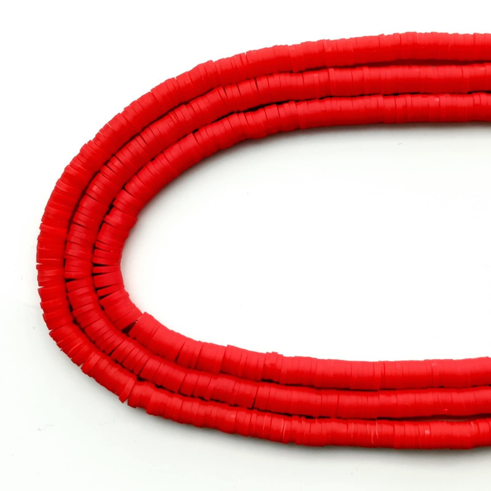 Amaney 1050pcs Red 6mm Heishi Beads Polymer Clay Beads for Valentine’s Day Je…