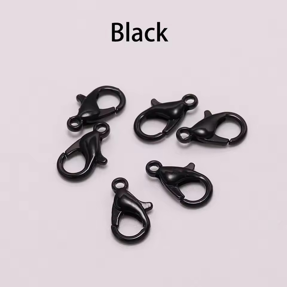 50pcs Lobster Claw Clasp for Necklace Bracelet Jewelry DIY Chain Ring Hook