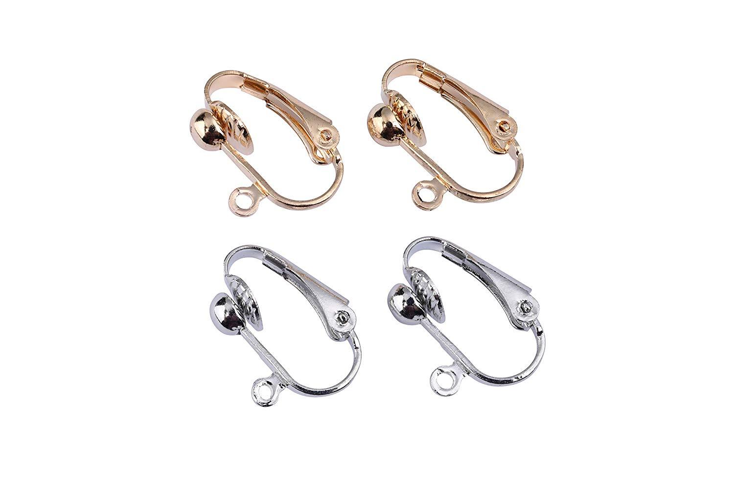 12 Pairs Clip On Earring Converter with Open Loop Jewelry Making