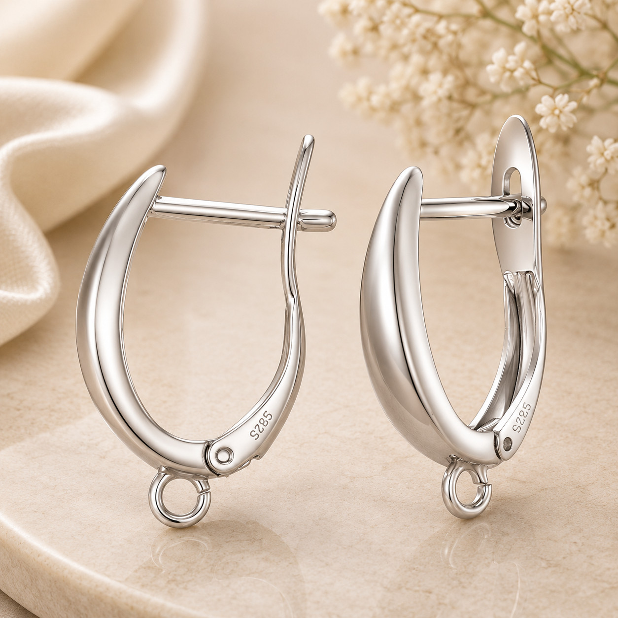 925 Sterling Silver Ear Hooks Earring Clasp Hook Earrings Jewelry Findings 1pair