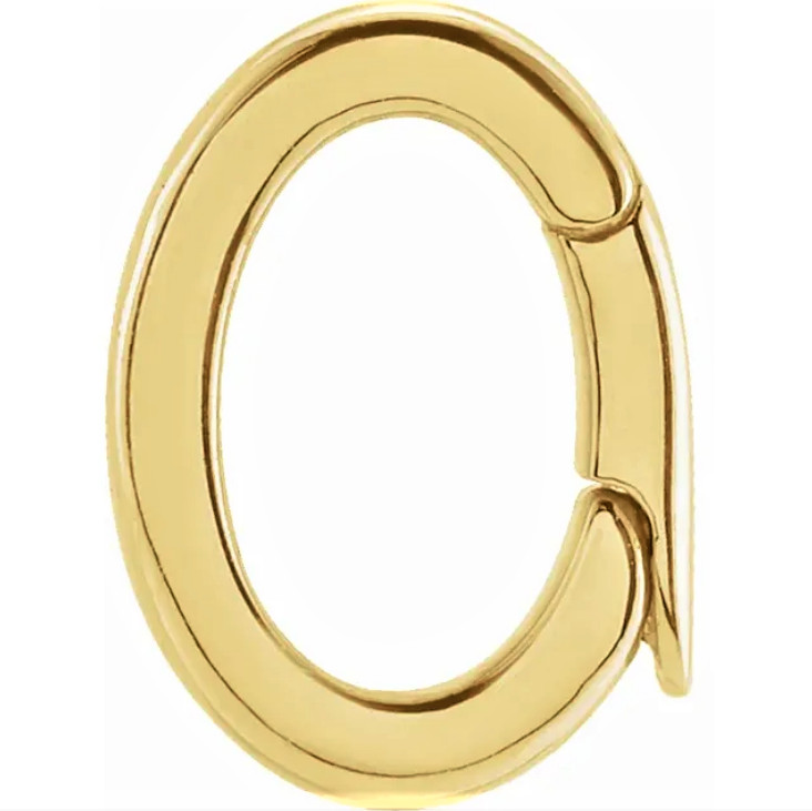 9mm x 6mm OD 14k Yellow Gold Charm Pearl Bail Enhancer Pendant Clasp Clip 15 ga