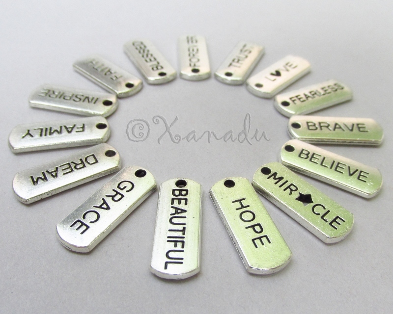 Believe Wholesale Inspirational Message Charm Pendants C3150 – 10, 20 Or 50PCs