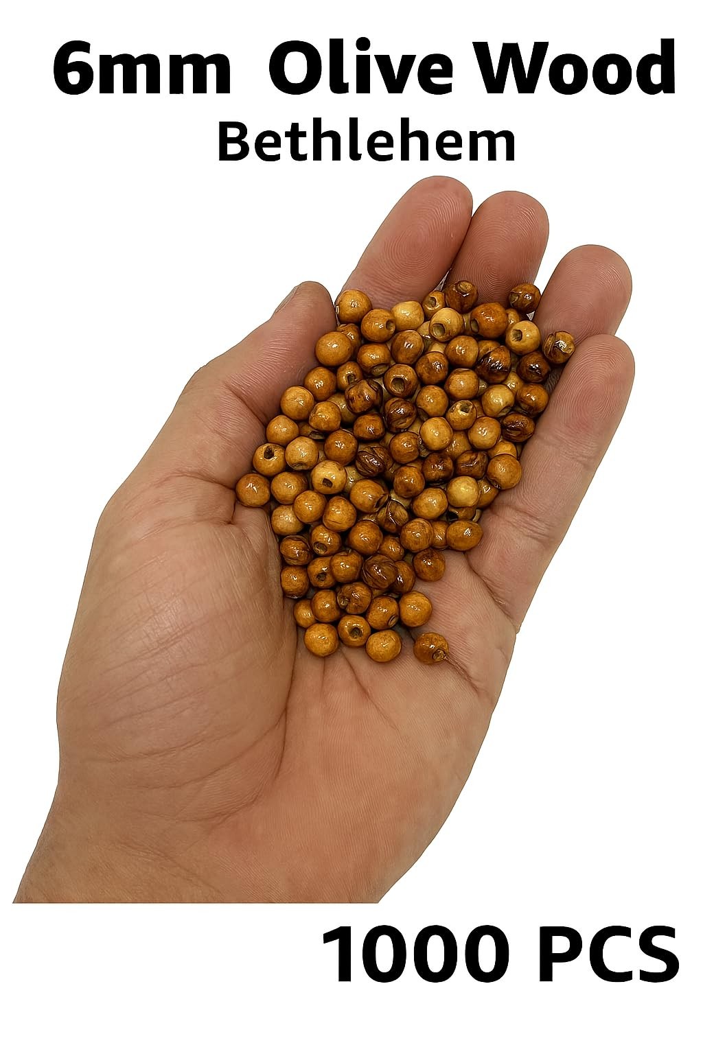 Holy Land Olivewood 6Mm Rosary Beads For 1000 Beads Zuluf Certificate Beading