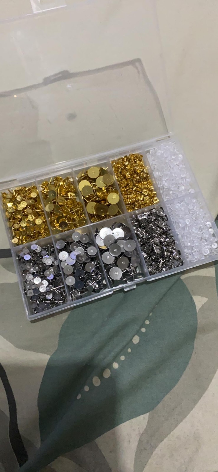 Hypoallergenic Earring Making Kit 2000 Pcs Stud Posts, Backs Jewelry Set New USA