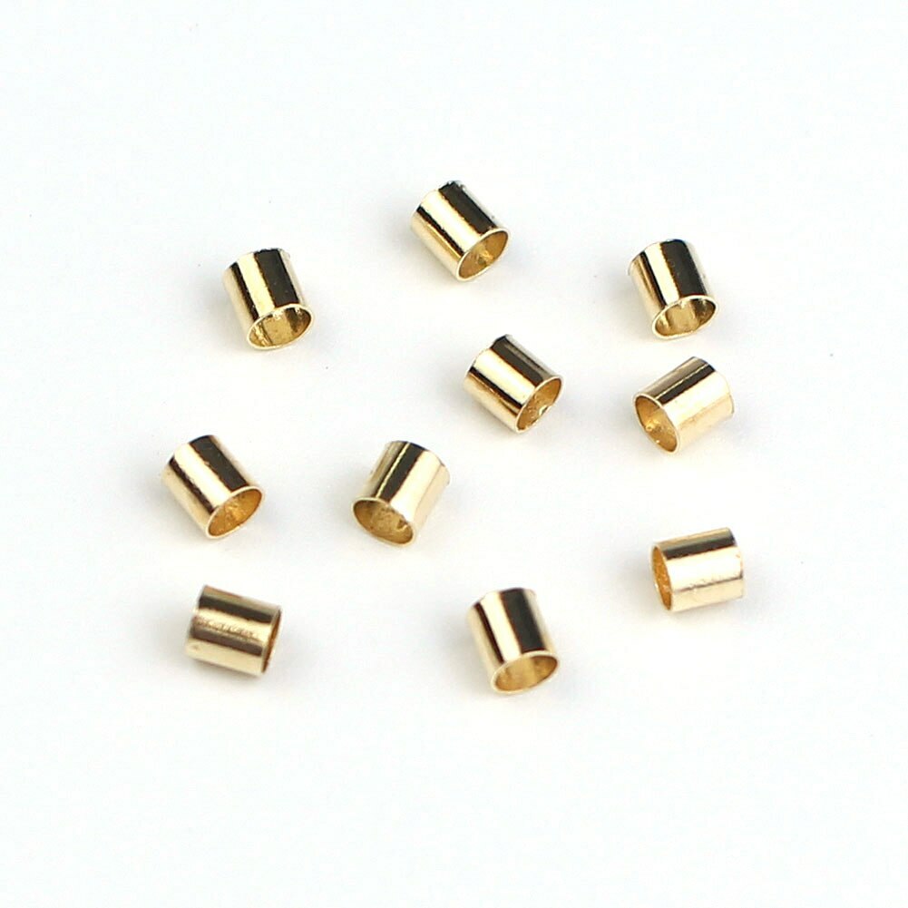 2000pcs/lot 1.5 2.0 2.5mm Copper Tube Crimp End Beads for DIY Jewelry Making