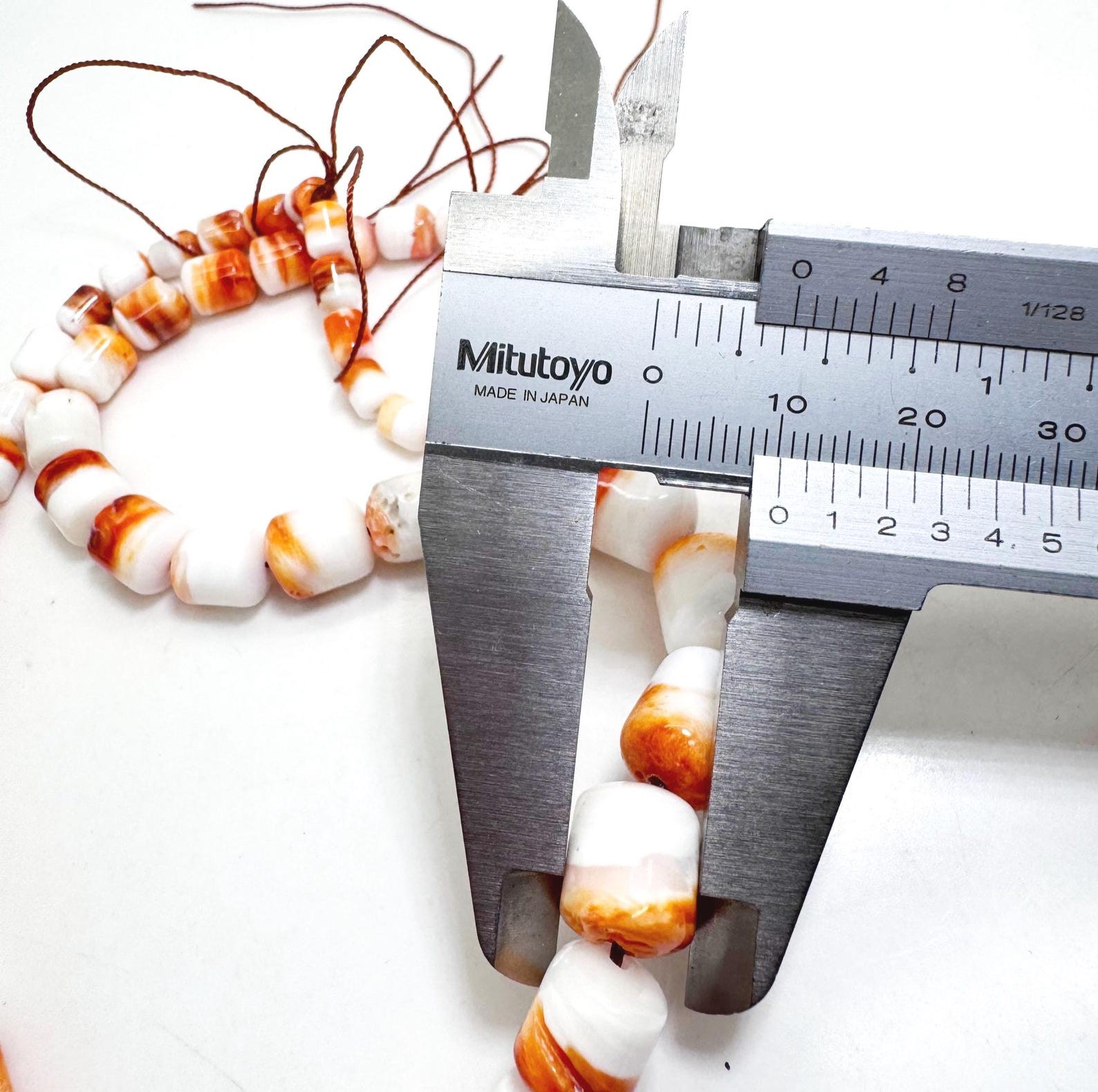 AAA Orange Purple white Graduated Spiny Oyster Shell Barrel Beads – PG230