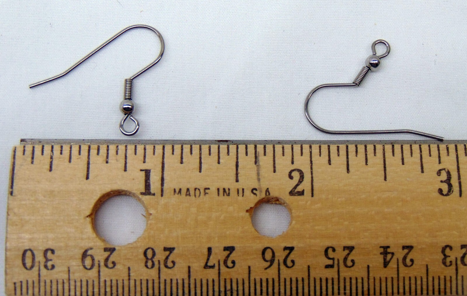 Stainless Steel Ear Wires 150 ~ Bead/Coil ~ Earrings French Hooks 22-24mm post