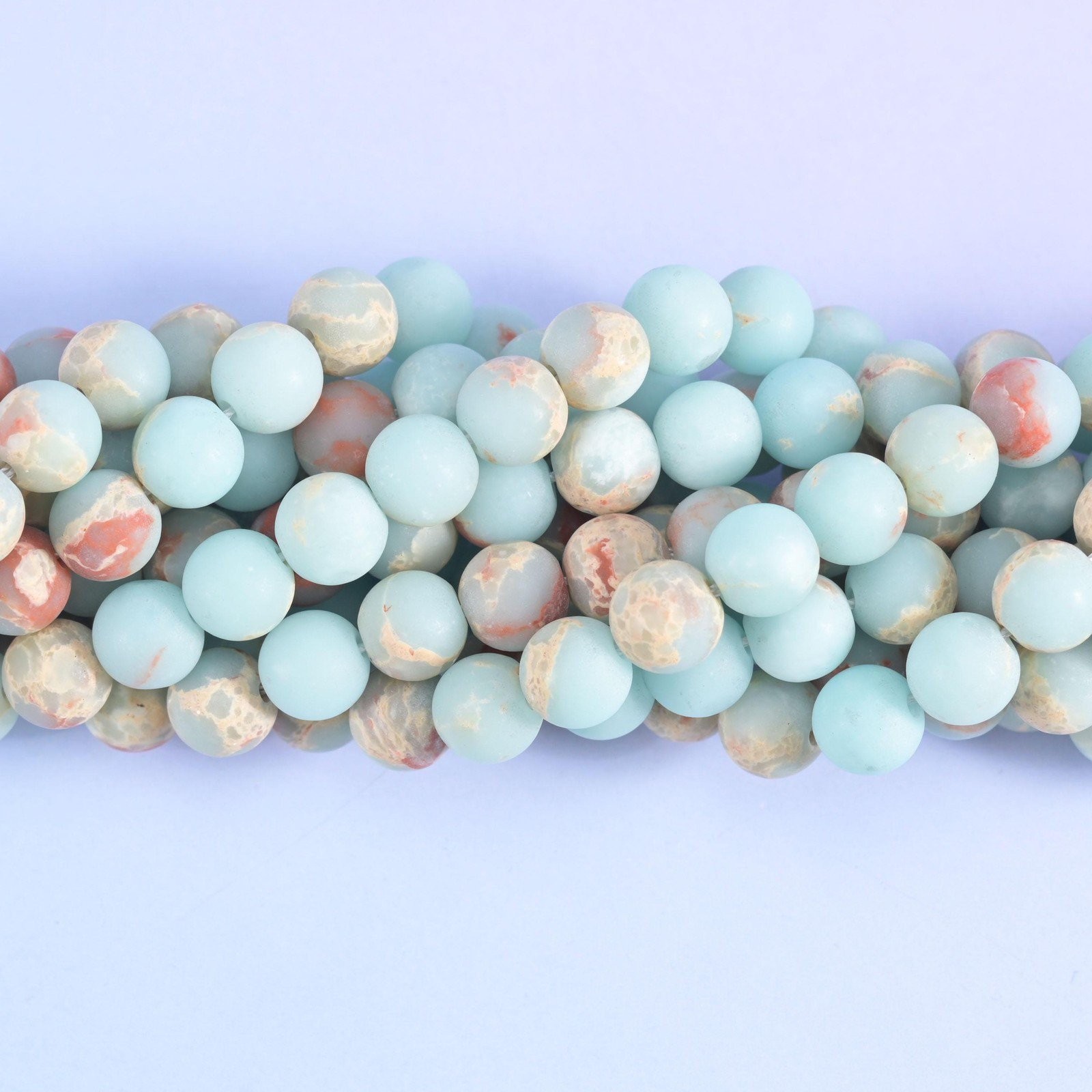 Blue Shoushan Stone Matte Round Beads 4mm 6mm 8mm 10mm 15 Inch Strand