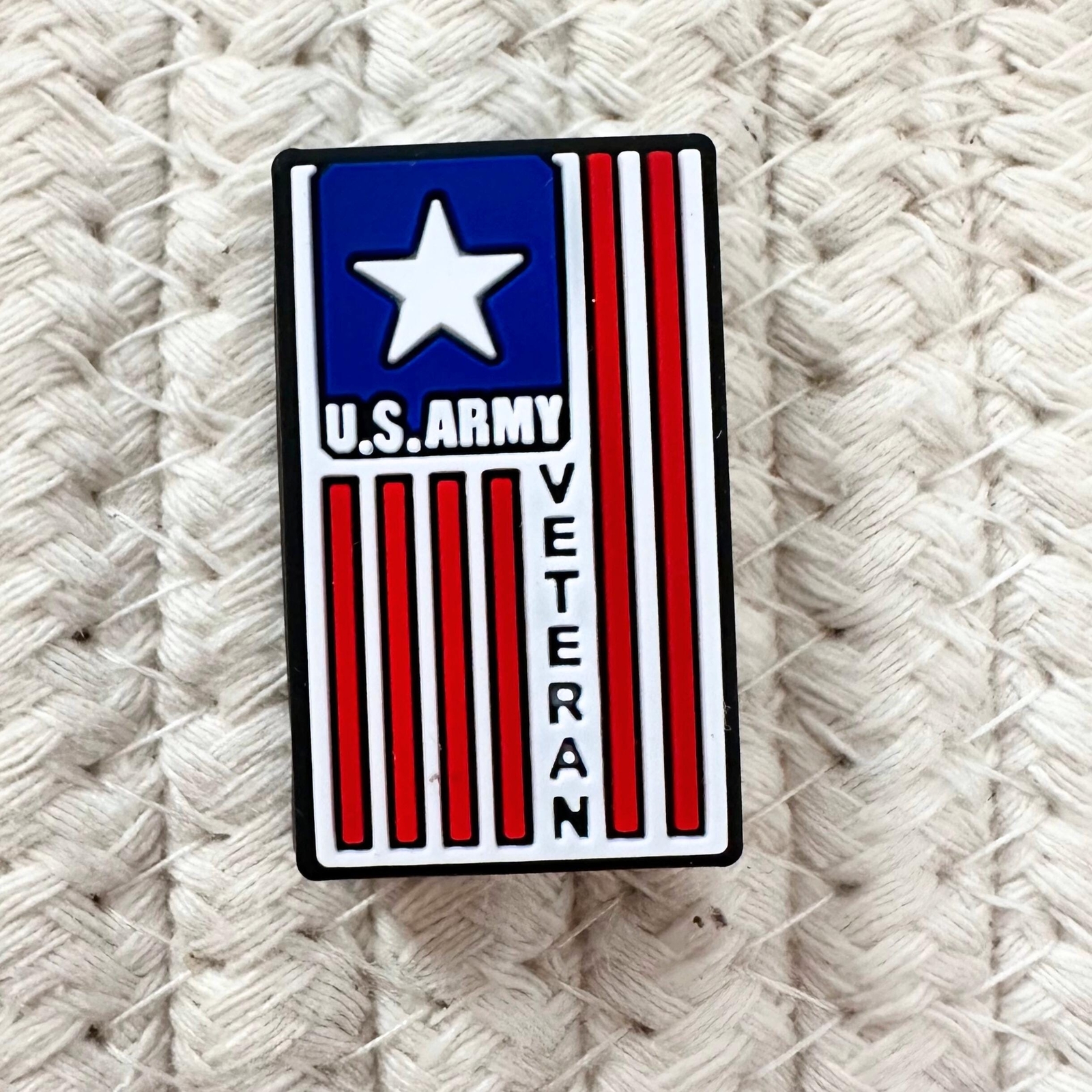 United States Army Soldier Military Veteran USA Patriotic Silicone Focal Bead