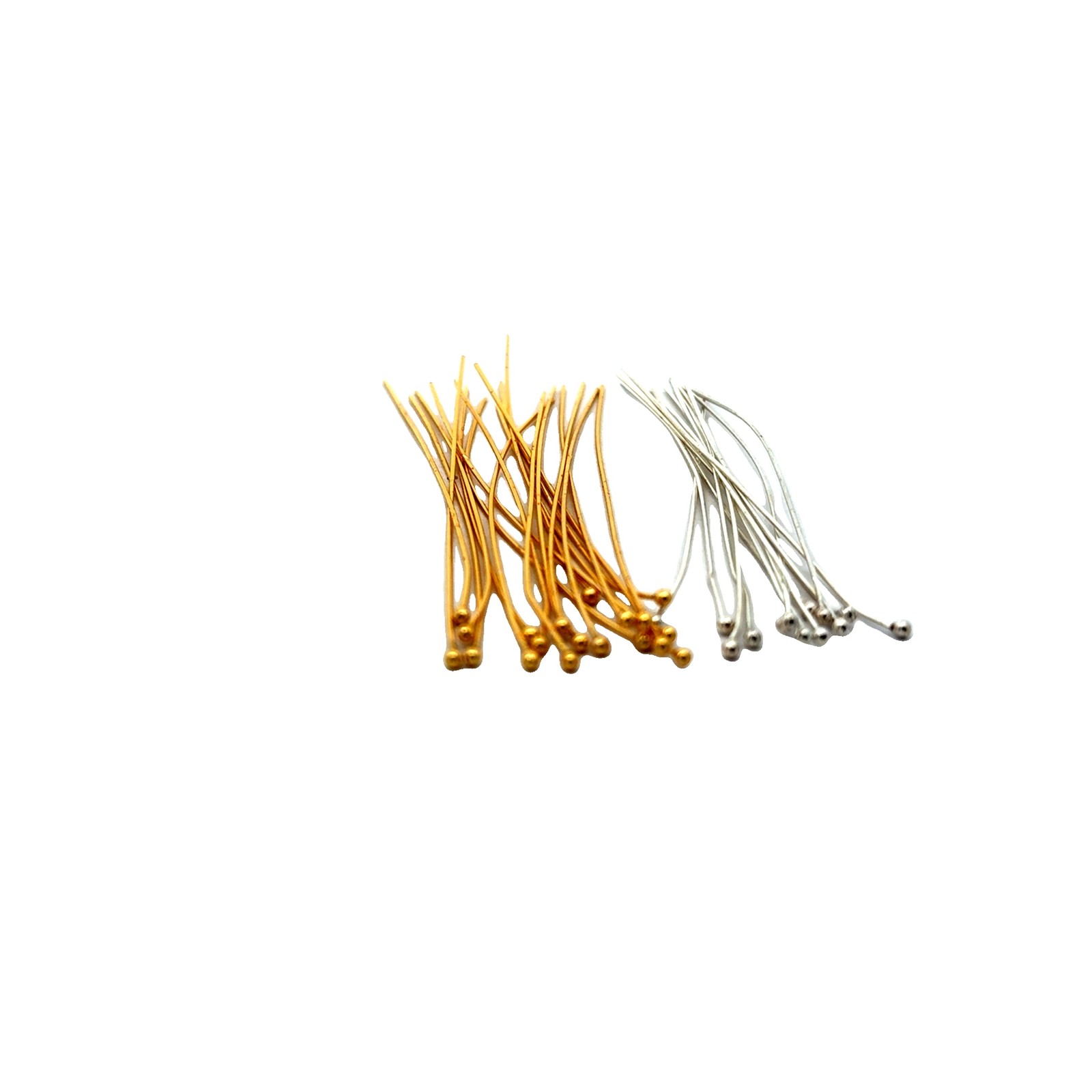 A Pack of Ball Head Pins, E-coated, 22Gauge, Available in 3Colors:(Gold Finish,S