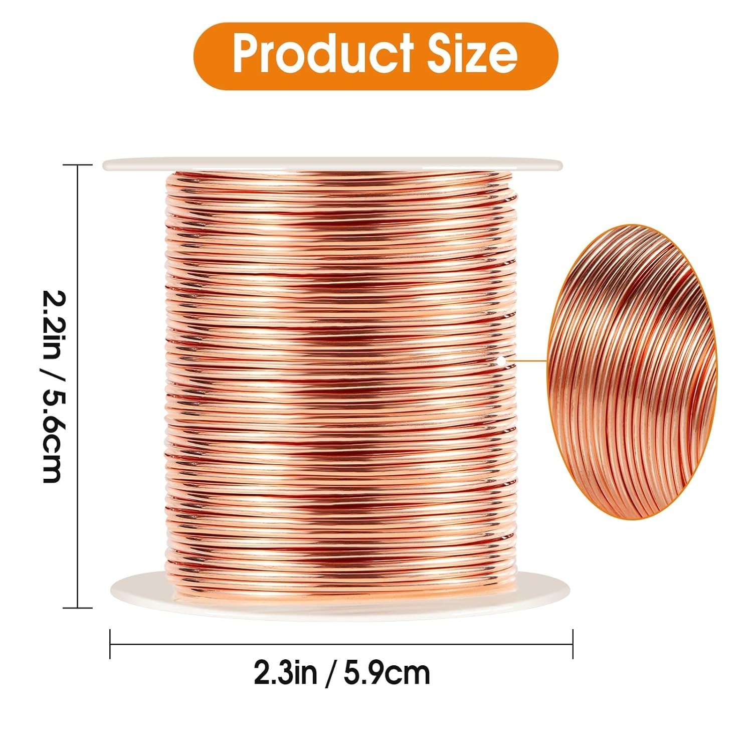 Copper Craft Wire 24 Gauge 0.5mm Diameter 853 Feet Jewelry Jewelry Making