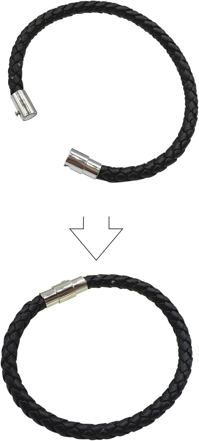 Jewelry Making Magnetic Clasps 20PCS Cord End Caps for 3mm Leather Rope Necklace