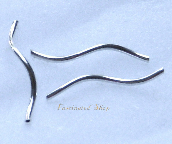 925 Sterling Silver 1x18mm Spiral Tube Spacer Beads Findings New U.S.A 10pcs.