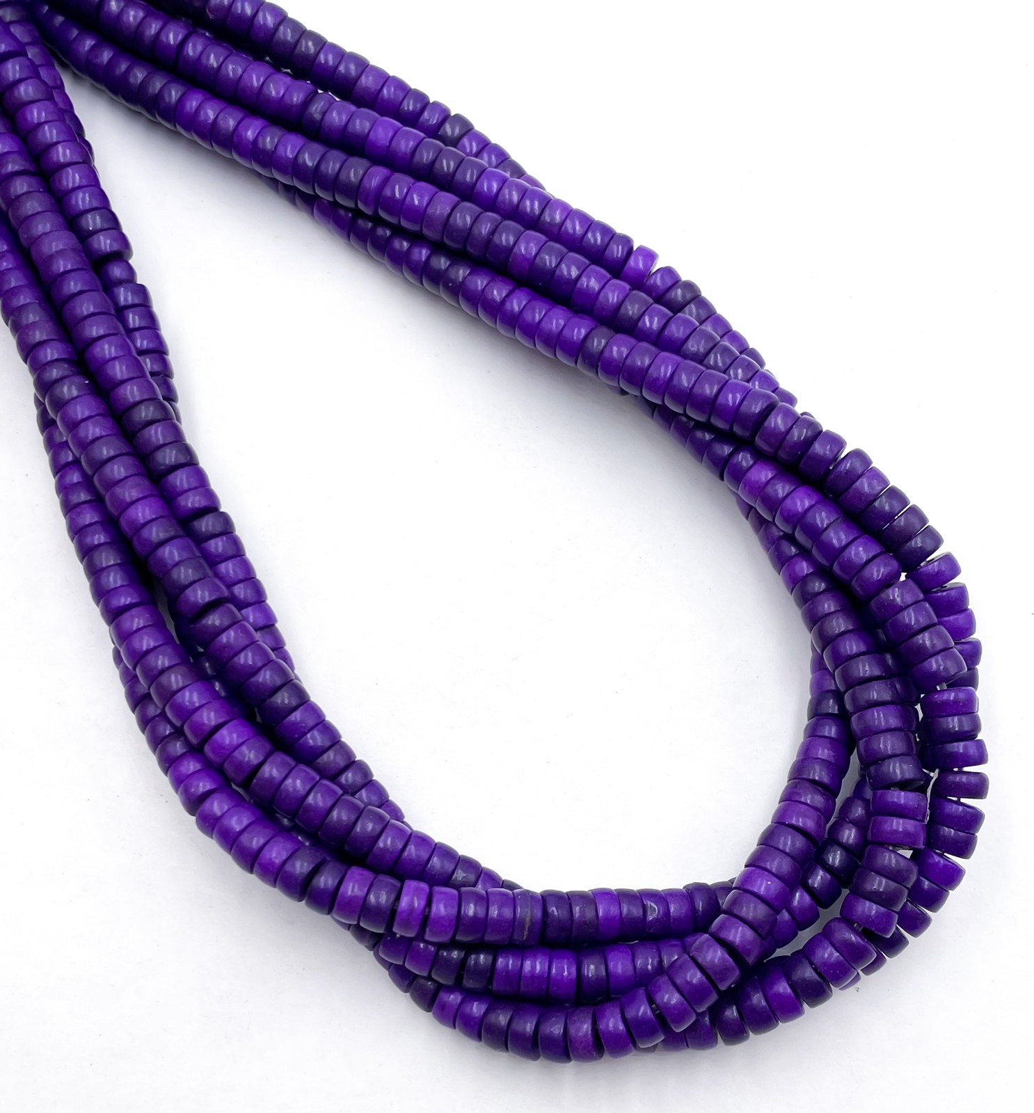Dyed Howlite Turquoise Heishi Disc Shape Beads Size 3×5.5mm 15.5″ Strand