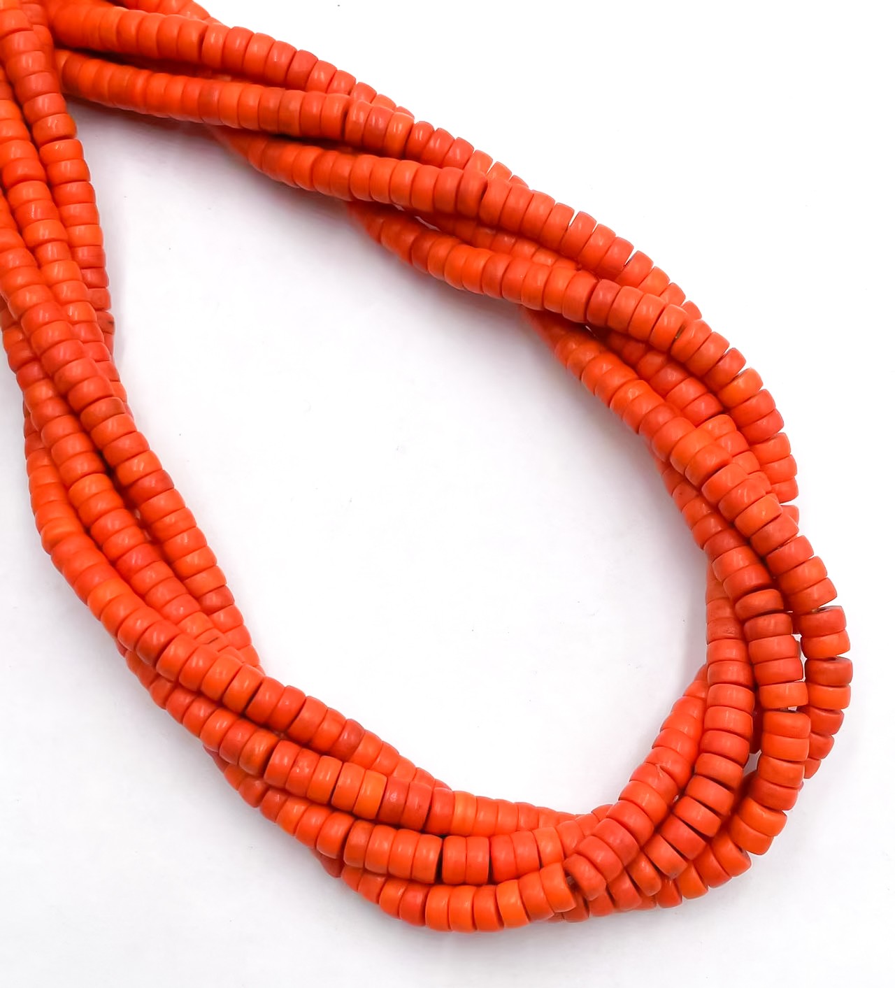 Dyed Howlite Turquoise Heishi Disc Shape Beads Size 3×5.5mm 15.5″ Strand