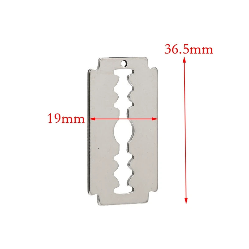10pcs Fashion Silver Color Stainless Steel Razor Blades Pendants