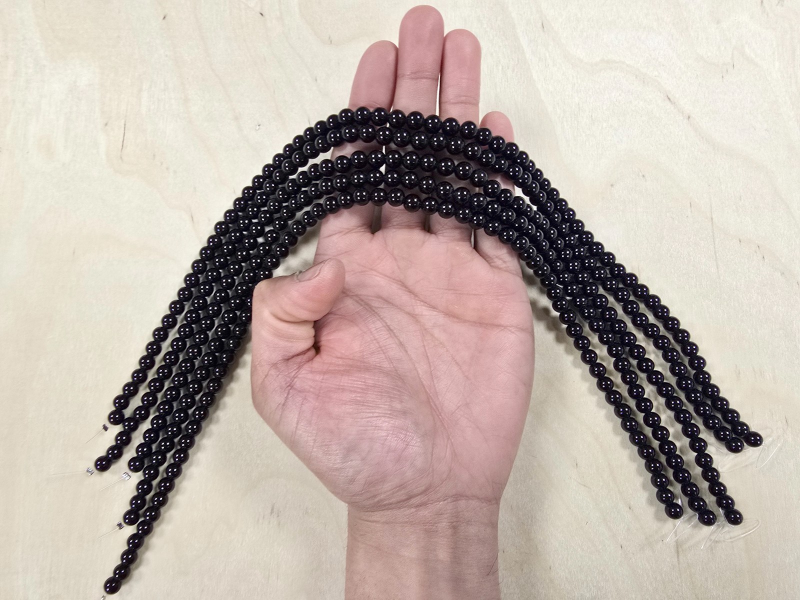 Obsidian Beads AAA Round Smooth Glossy Finish on 16″ Strand for Jewelry & Crafts