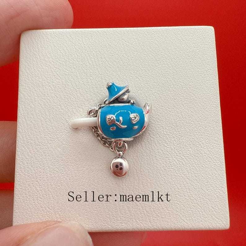 New 925 Sterling Silver Unbirthday Party Teapot Charm,Alice in Wonderland Charm