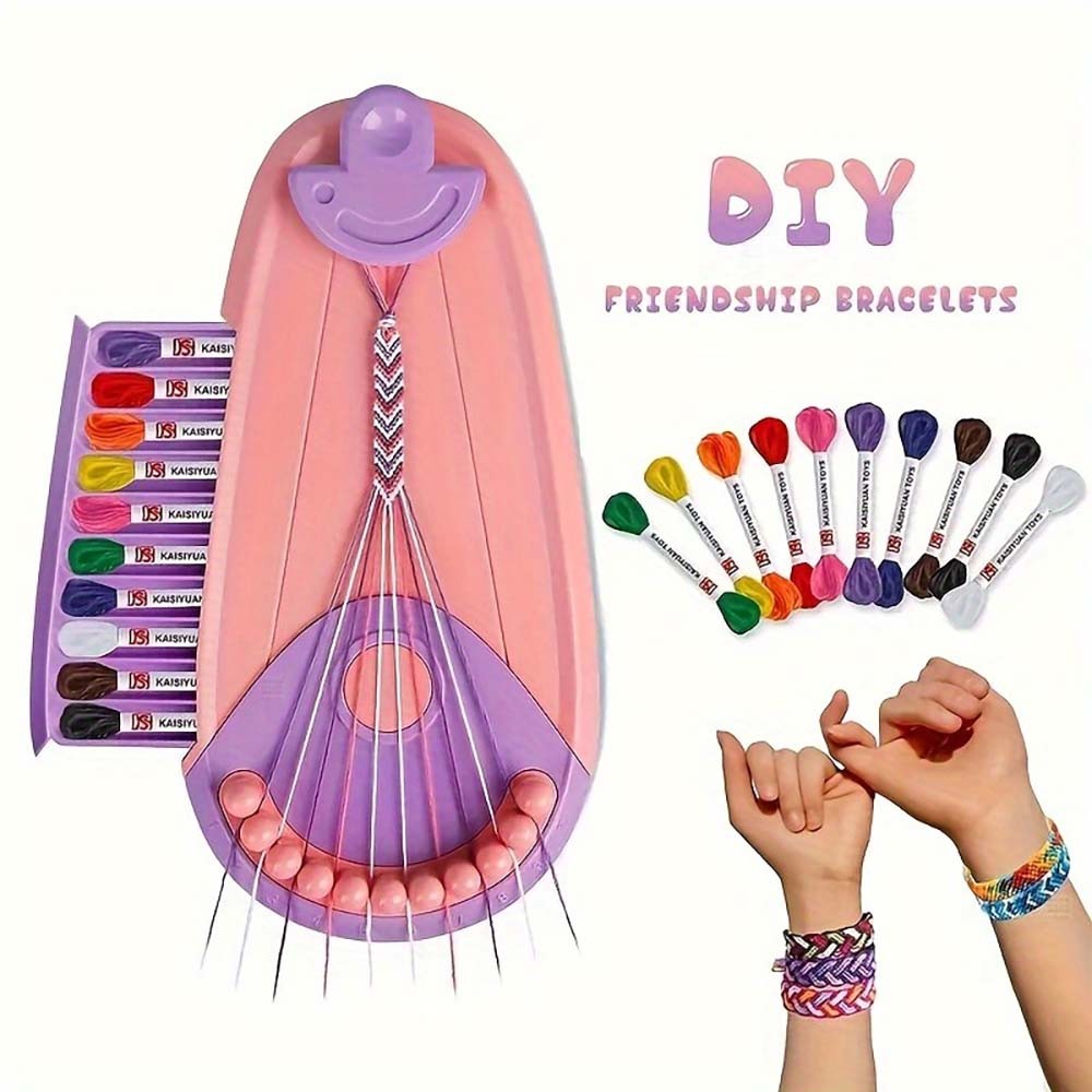 Vibrant All-In-One Durable Sturdy Easy-To-Use Friendship Bracelet Making Toy Set