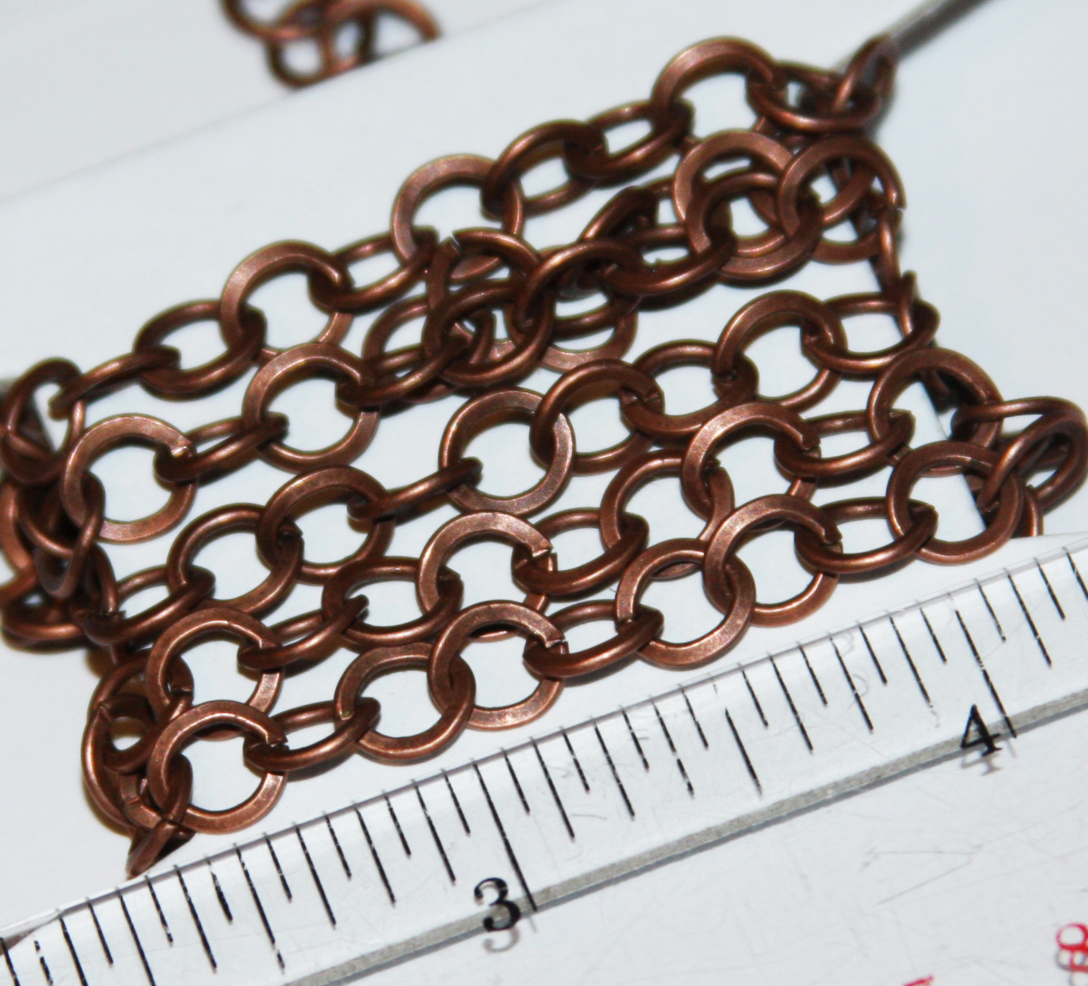 5ft flat round chunky cable chain 6mm Available in 6 colors