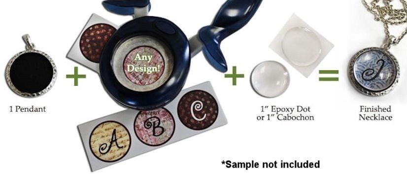 Antiqued Silver 1″ Beaded Interchangeable Magnetic Butterfly Bezel Set Pendant*