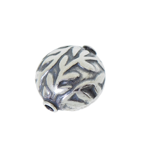 11mm Hand Crafted Batik Sterling Silver .925 Bali Beads-#1777