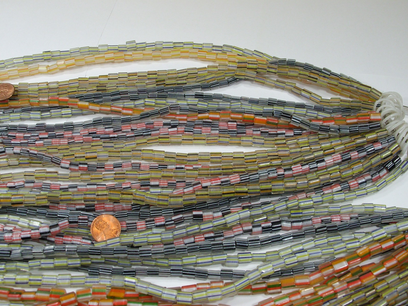 40 Strands 15″ Multicolor India Handmade Glass Beads Wholesale Bulk Lot (FPZ-9)⭐