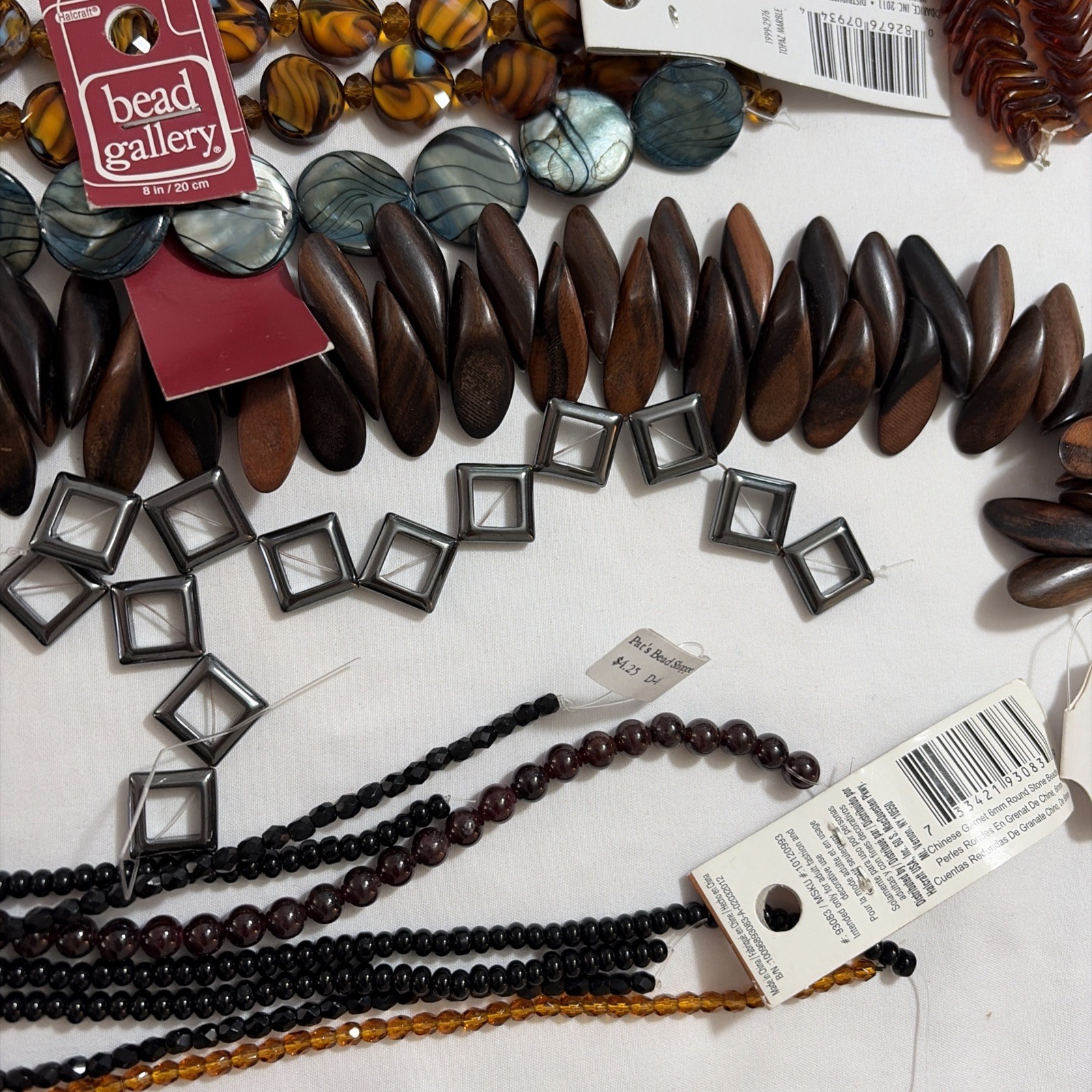 Huge Earth Tone Bead Lot Tiger Eye Wood Glass Seed Beads 8/0 Jewelry Making 7#s