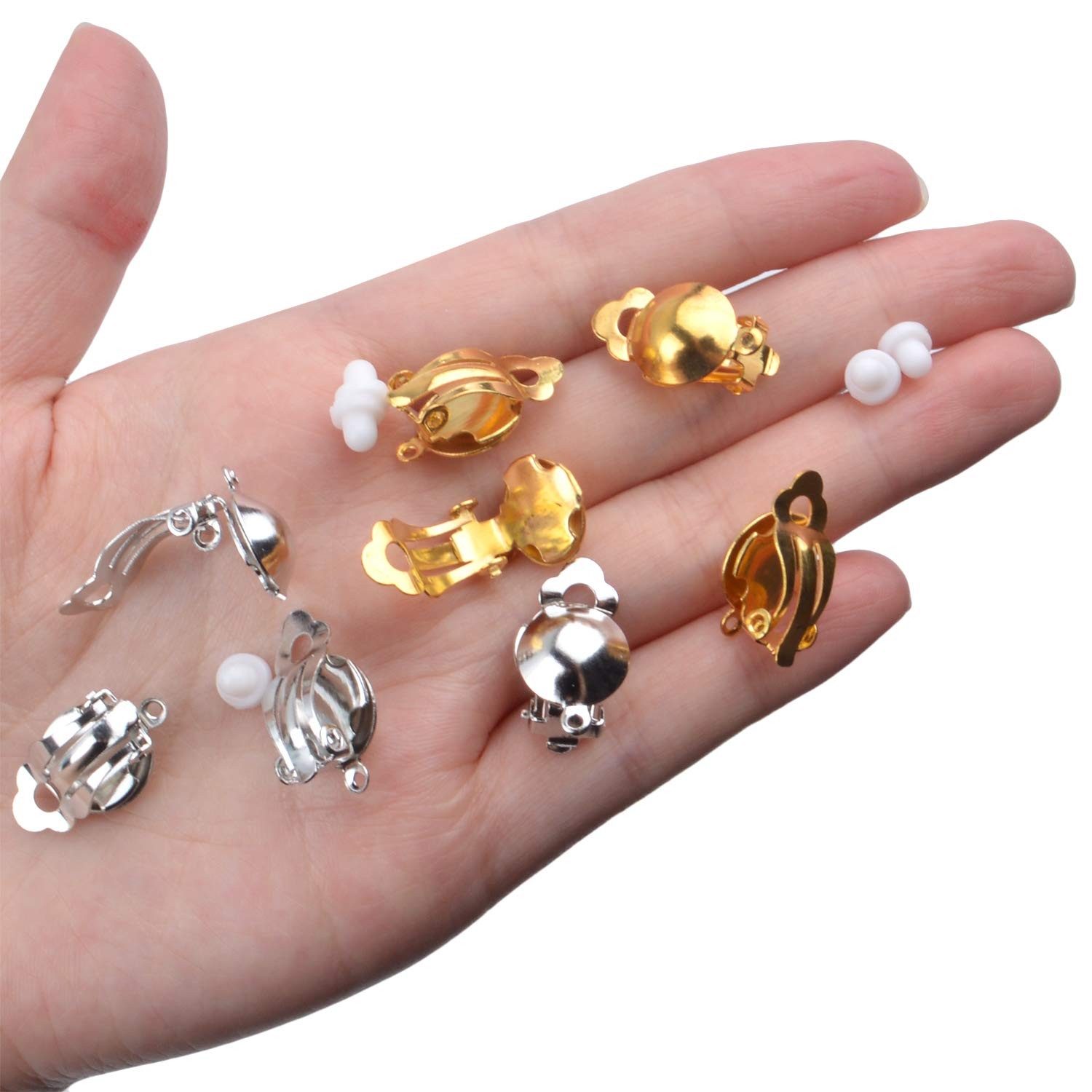 20 Pieces Clip On Earring Converter Non-Pierced Earrings Components with Loop