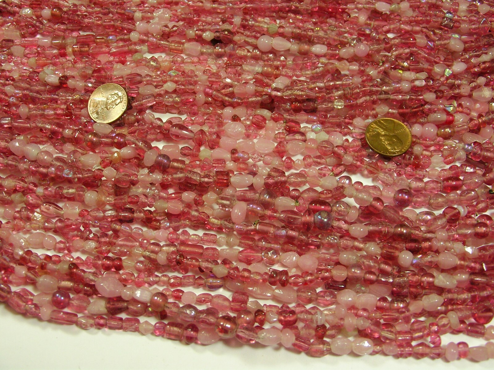 30 Strands 36″ India Handmade Assorted Color Glass Beads Wholesale Bulk (CT-48)