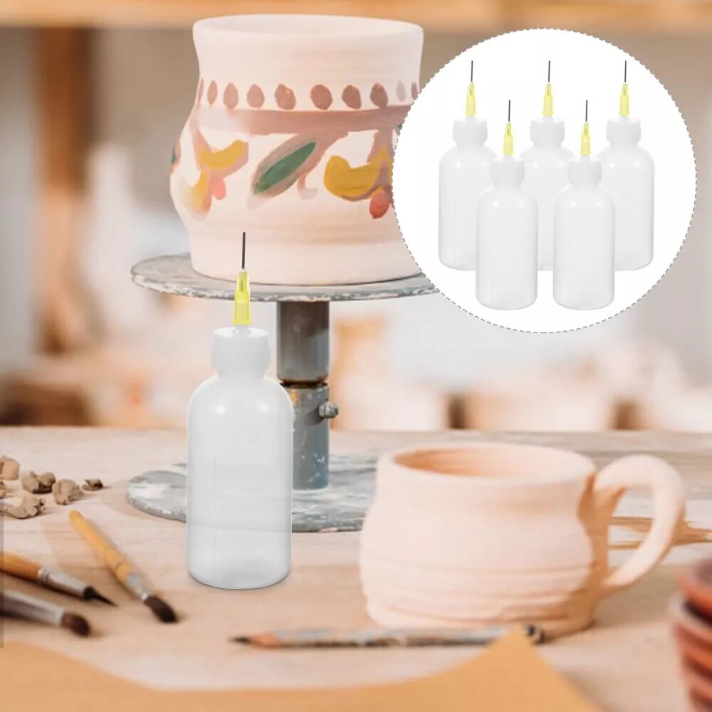 10pcs 50ml Needle Tip Bottles Set Squeeze Plastic Bottles Oil Liquid Glue Ink