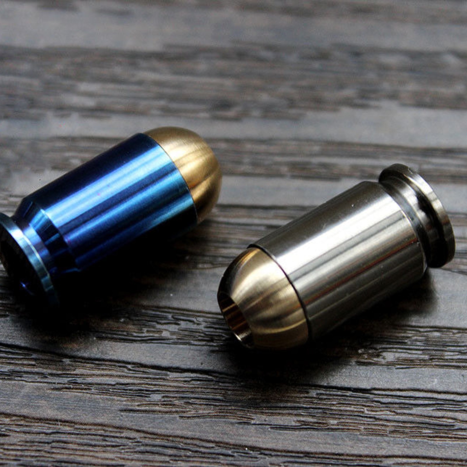 Bullet Shape Lsand + Brass EDC Lanyard Bead Paracord Zipper Head Knife Beads