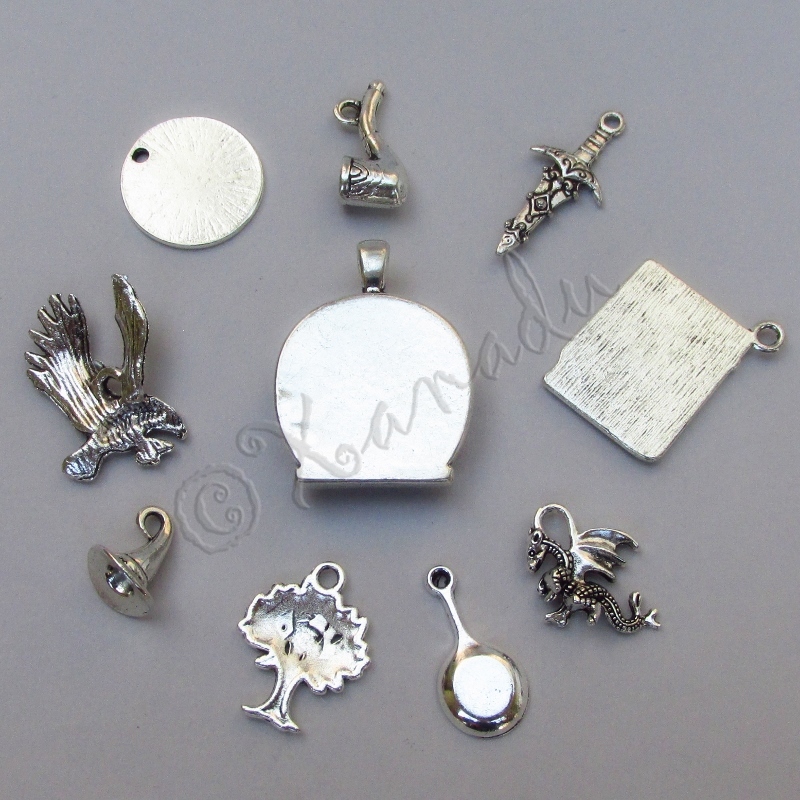 The Hobbit Charms Antiqued Silver Plated 10PCs Mix CM2627 – 10, 20 Or 50PCs