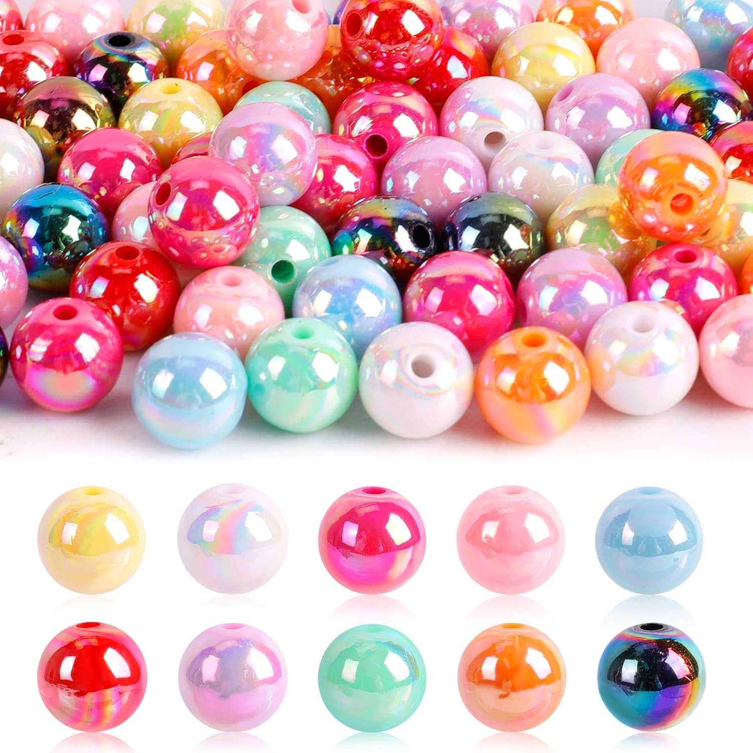 100 Pcs Beads for Pens – Focal Beads for Beadable Pens, Acrylic Bead for Beaded