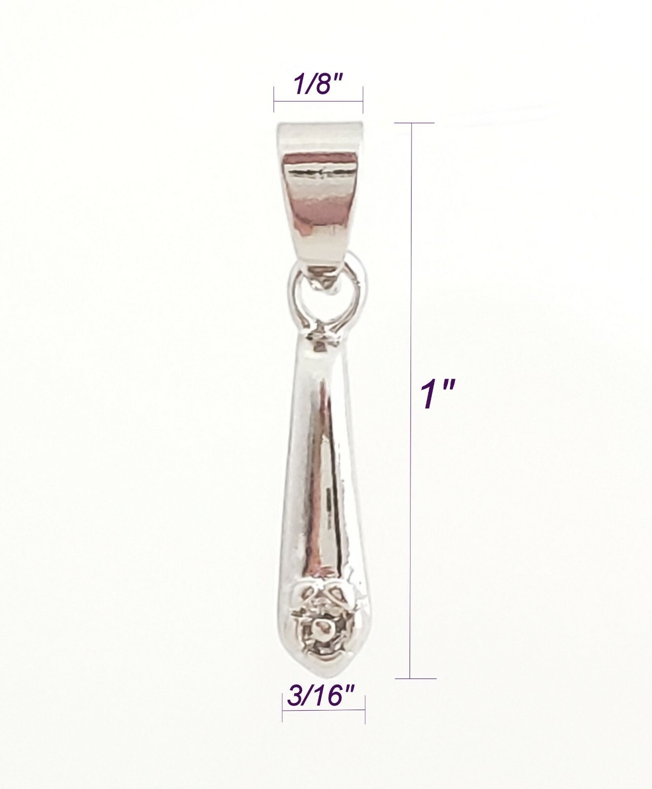 Bright Silver Color Pinch Bails w/ Flower (Pkg 5/15) Ships from WI, USA (47-BS)
