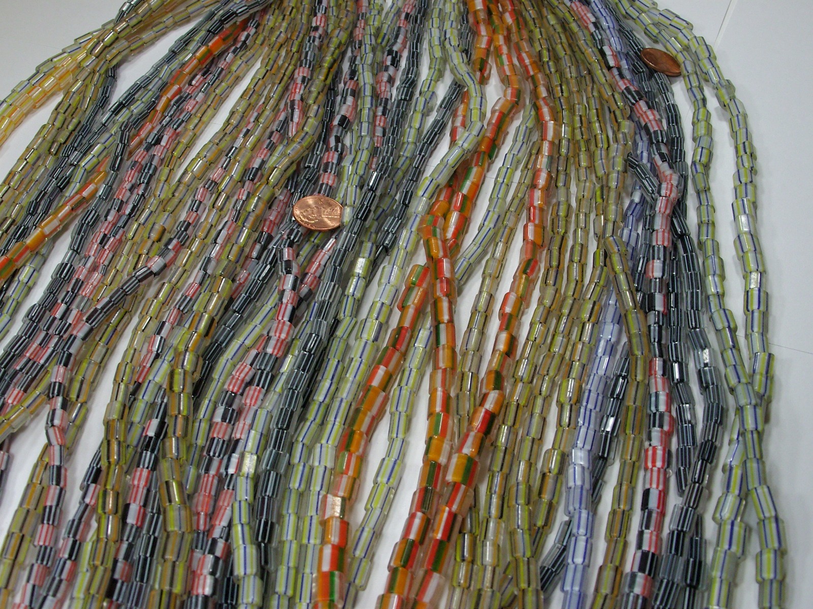 40 Strands 15″ Multicolor India Handmade Glass Beads Wholesale Bulk Lot (FPZ-9)⭐