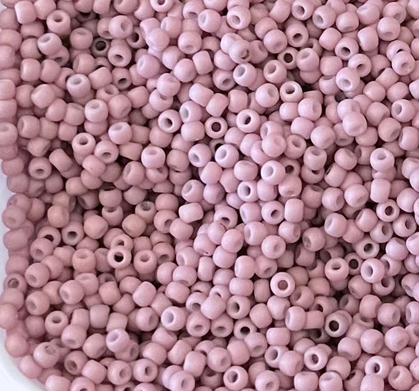 11/0 Japanese TOHO Round Seed Beads Opaque-Pastel-Frosted Plumeria / Orchid 10g