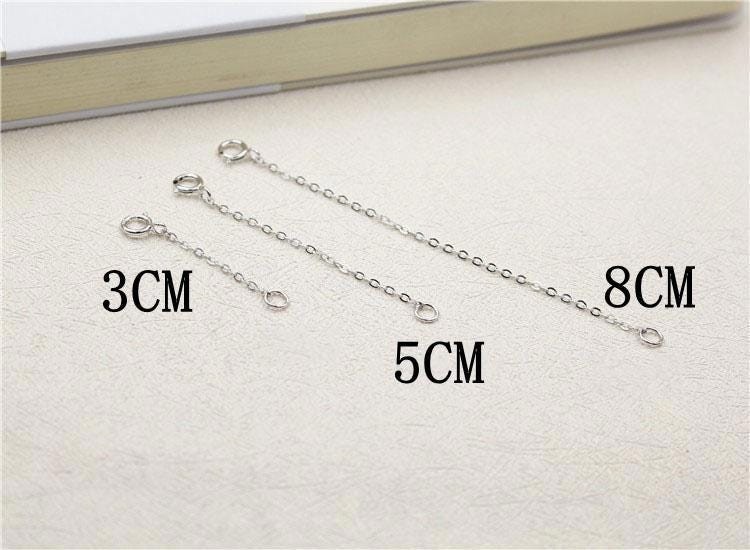 1 Piece Solid Sterling Silver 18K Gold Plated Vermeil Extender with Clasp SSP16