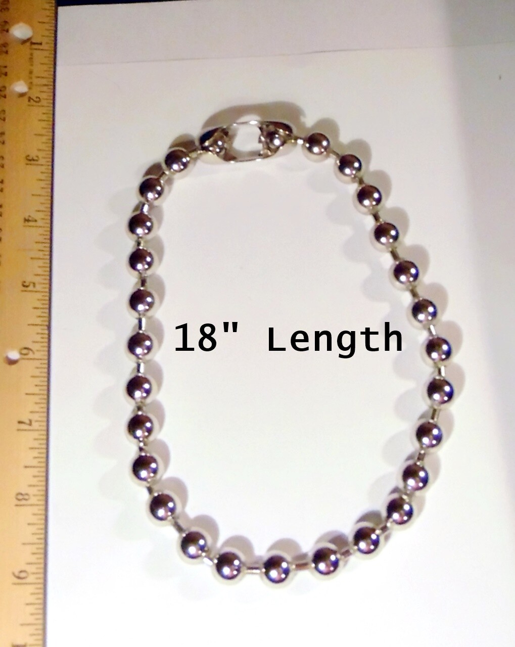 12mm #30 Steel BALL CHAIN NECKLACE or Bracelet Goth Punk 1/2″ BEADS Pick Length