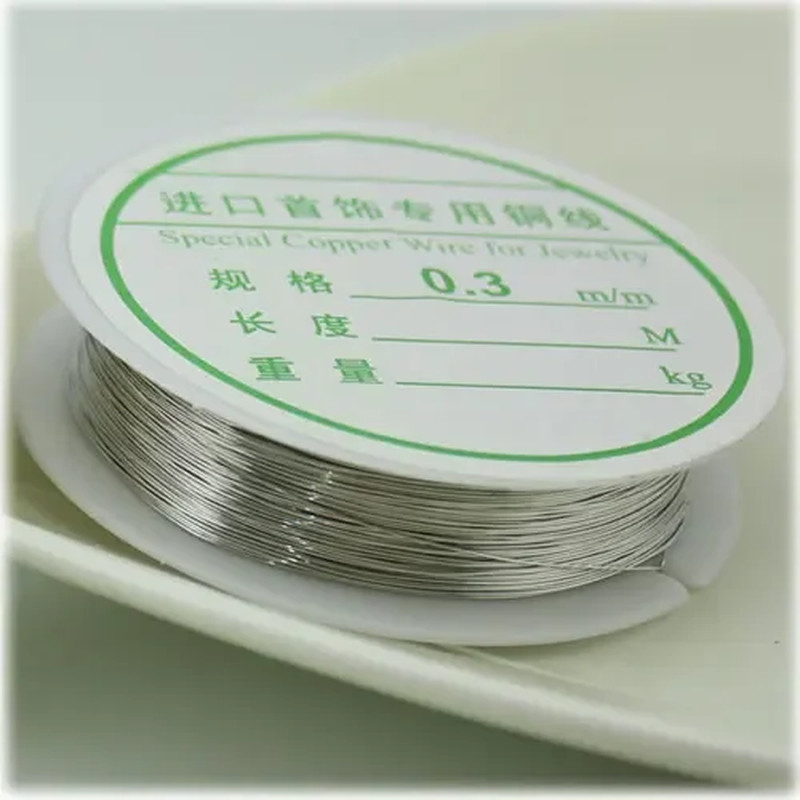 0.2Mm-1Mm Golden Silver Plated Copper Wire String Thread Metal Beading Wire for
