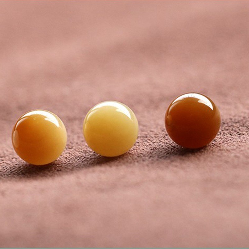 Natural Hotan Jade and Sugar Jade Powder Sugar White Jade Beads
