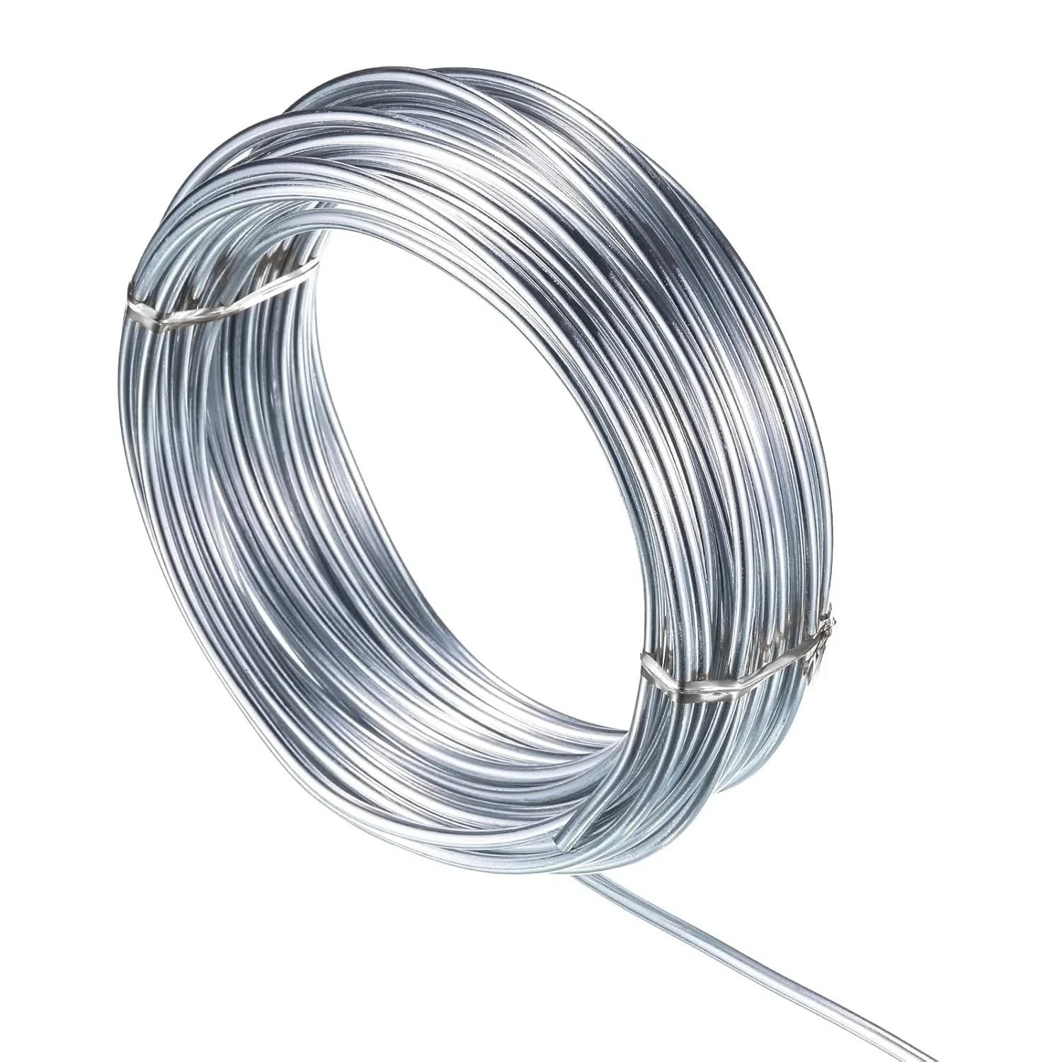 3mm Aluminum Craft Wire, 50 Feet 9 Gauge Bendable Anodized Metal 3mm, Silver