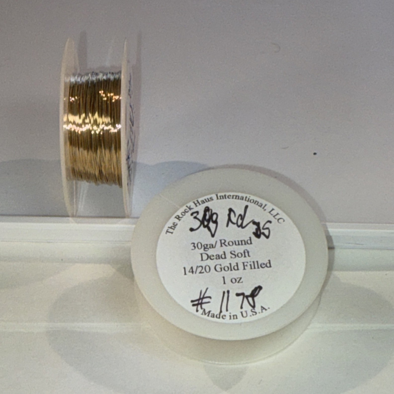 30ga Dead Soft 14/20 Gold Filled Beading Wire – one ounce unopened